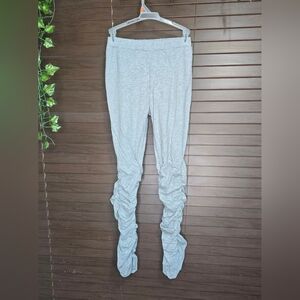 Shein Gray High Rise Ruched Skinny Leggings Women's Size Petite S